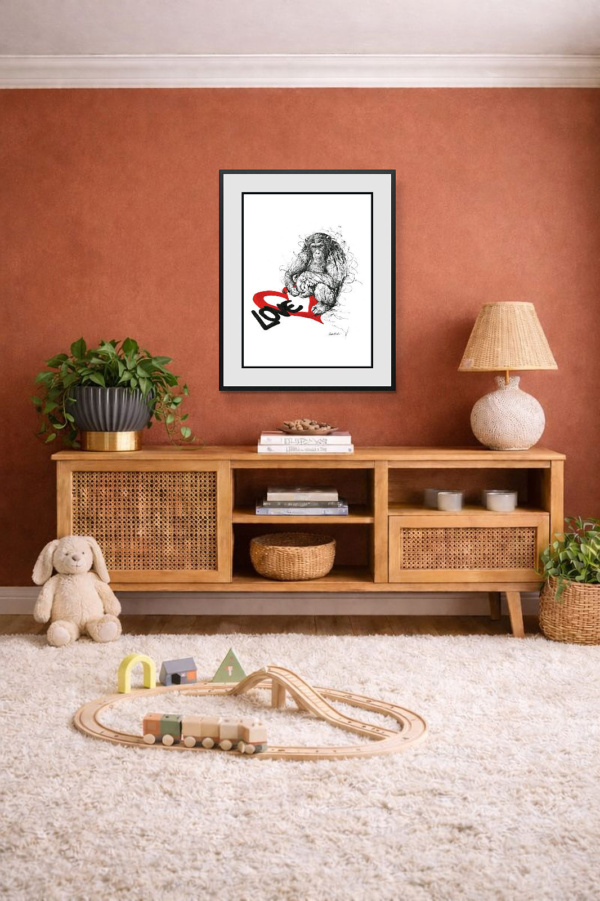 Love by Scott Tetlow, limited edition print, in room