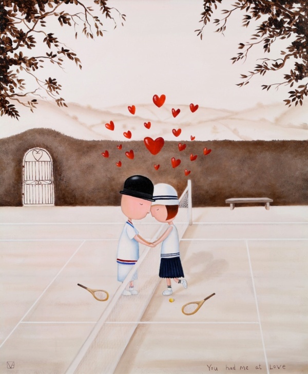 You Had Me At Love Commission by Michael Abrams, original painting