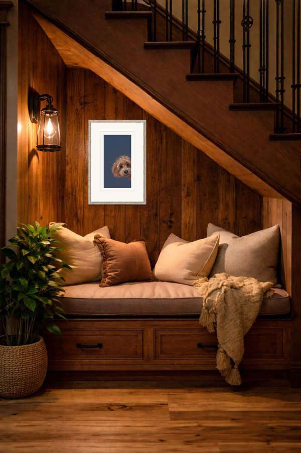 Sneaky Peek by Nicky Litchfield, limited edition print, in room