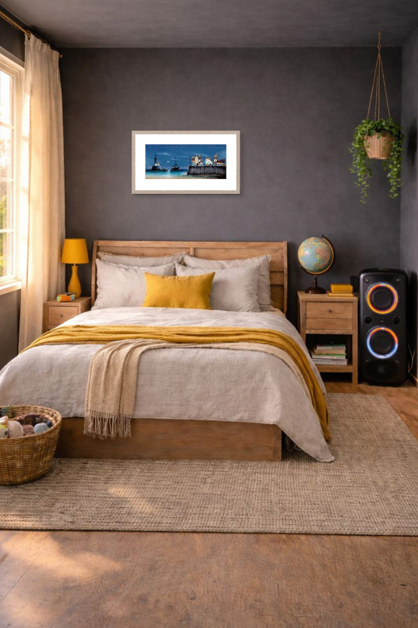 Moonlighting by Gary Walton, limited edition print, in room
