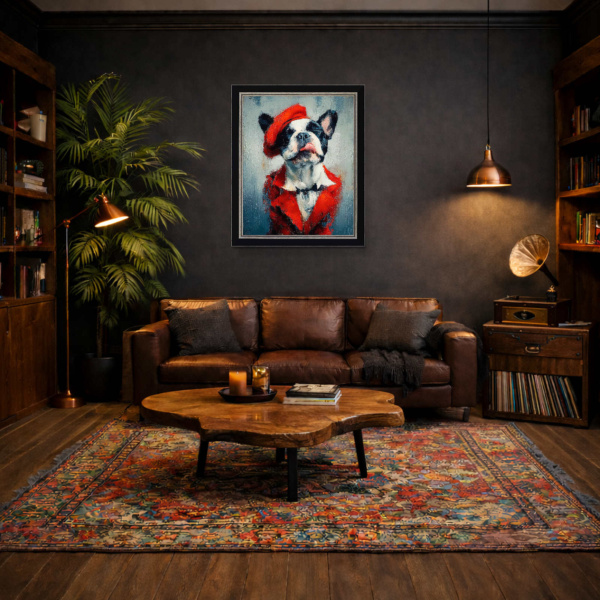 French Kiss (Large AP) by Boid, limited edition print, in room
