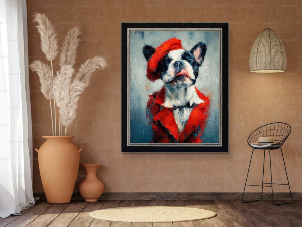 French Kiss (Large AP) by Boid, limited edition print, in room