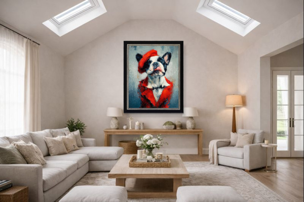 French Kiss (Large AP) by Boid, limited edition print, in room