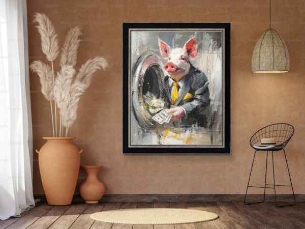 The Launderer (Large AP) by Boid, limited edition print, in room