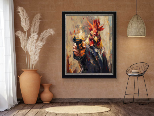 Cock Shot (Large AP) by Boid, limited edition print, in room