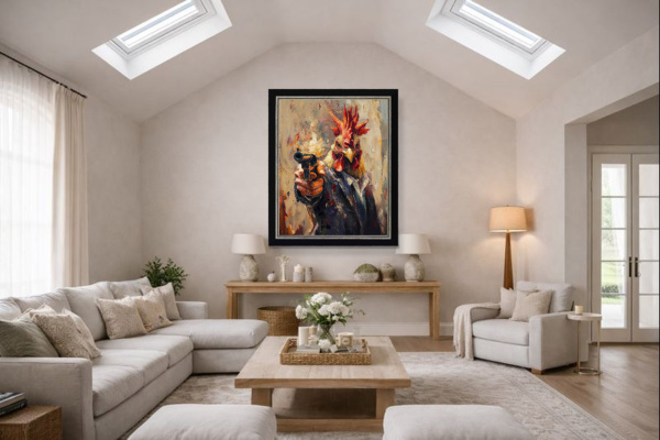 Cock Shot (Large AP) by Boid, limited edition print, in room