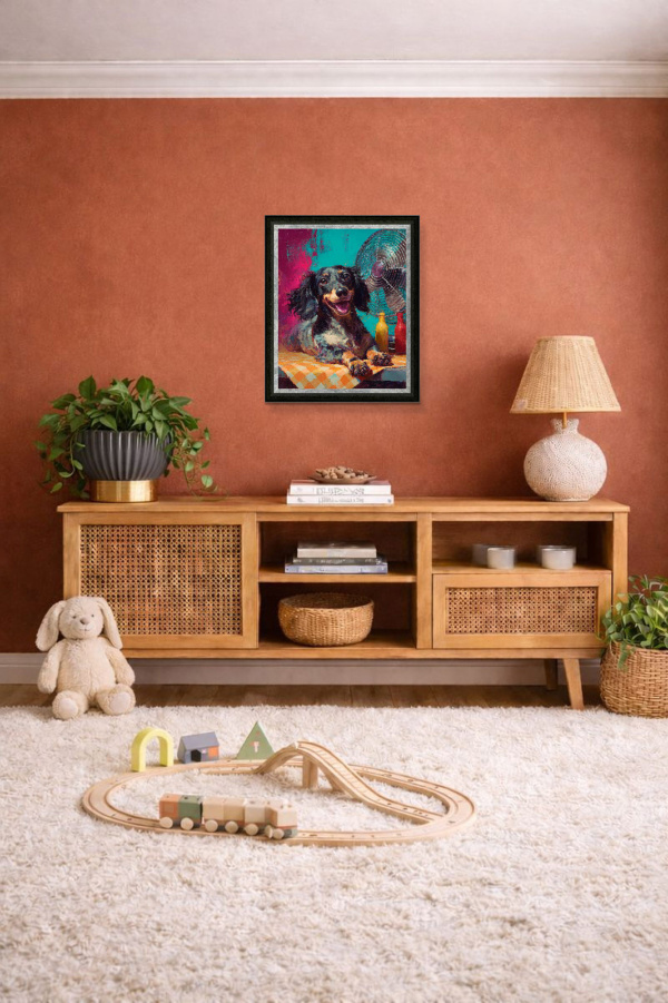 Hot Dog by Boid, limited edition print, in room