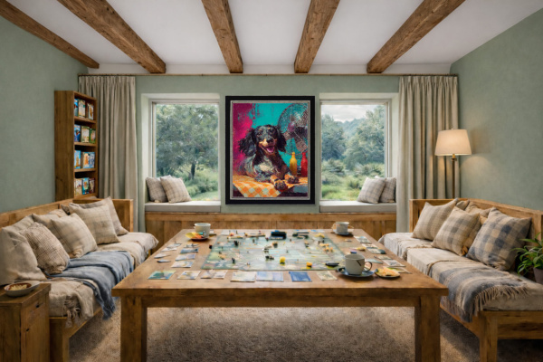 Hot Dog (Large AP) by Boid, limited edition print, in room