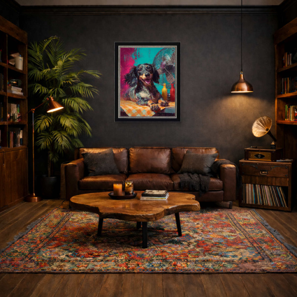 Hot Dog (Large AP) by Boid, limited edition print, in room