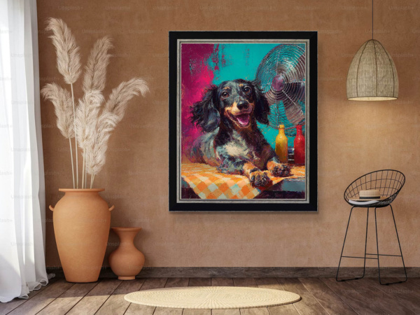 Hot Dog (Large AP) by Boid, limited edition print, in room
