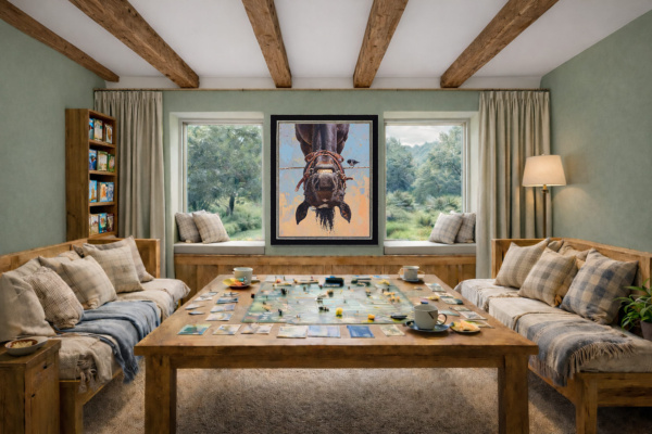 Hung Like A Horse (Large AP) by Boid, limited edition print, in room