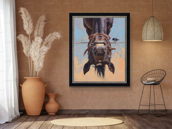 Hung Like A Horse (Large AP) by Boid, limited edition print, in room