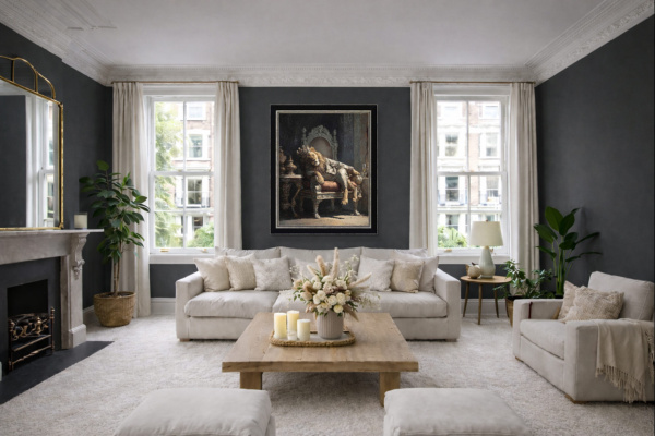 Just Lion Around (Large AP) by Boid, limited edition print, in room