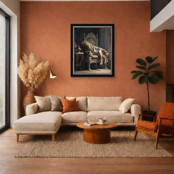 Just Lion Around (Large AP) by Boid, limited edition print, in room
