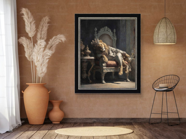 Just Lion Around (Large AP) by Boid, limited edition print, in room