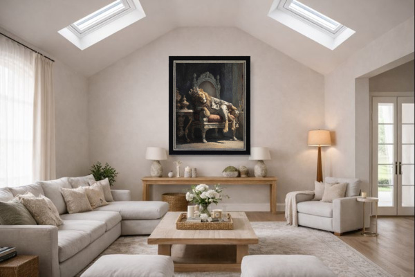 Just Lion Around (Large AP) by Boid, limited edition print, in room