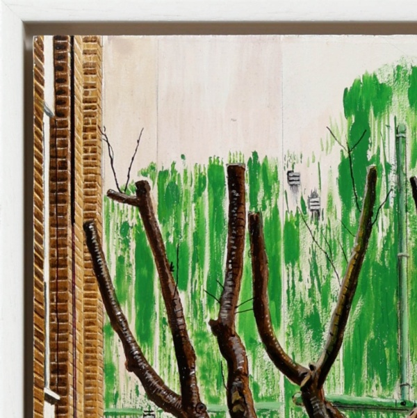 Banksy’s Tree by Chris Ross Williamson, original painting, detail