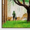 Banksy’s Tree by Chris Ross Williamson, original painting, detail