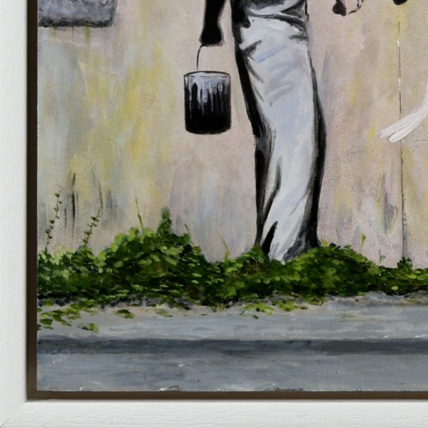 Mr Stick by Chris Ross Williamson, original painting, detail