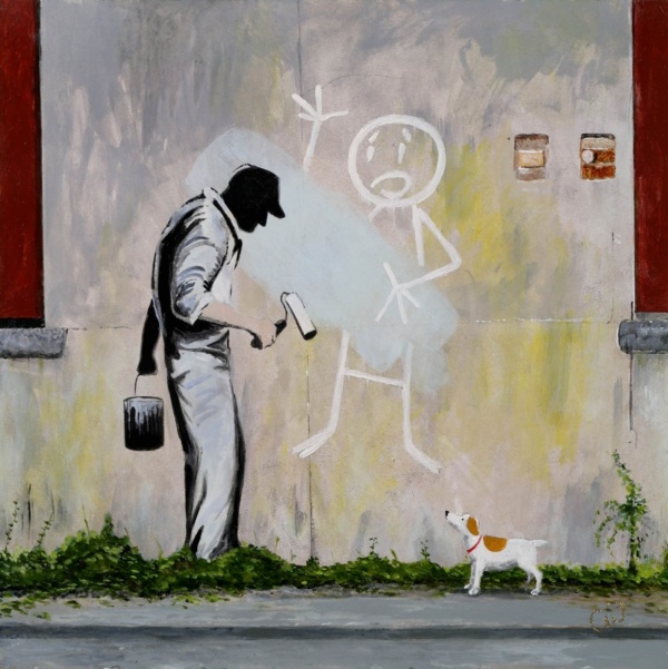 Mr Stick by Chris Ross Williamson, original painting