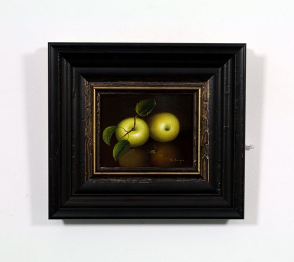 Two Fresh Apples by Ronald Berger, original painting
