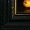 Two Pears and Porcelain Bowl by Ronald Berger, original painting, detail