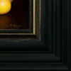 Two Pears and Porcelain Bowl by Ronald Berger, original painting, detail