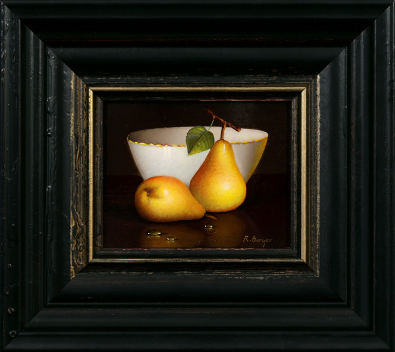 Two Pears and Porcelain Bowl
