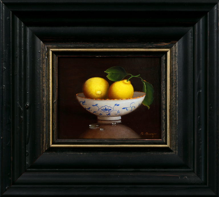 Lemons on Porcelain Bowl