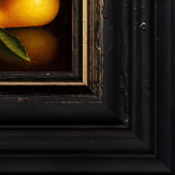 Three Pears II by Ronald Berger, original painting, detail