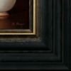 Raspberries on Porcelain Bowl and Peach by Ronald Berger, original painting, detail