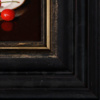Cherries on Porcelain Plate by Ronald Berger, original painting, detail