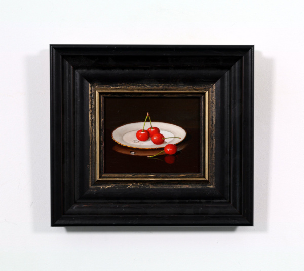 Cherries on Porcelain Plate by Ronald Berger, original painting