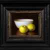 Two Apples and Porcelain Bowl by Ronald Berger, original painting