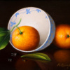 Tangerines on Porcelain Bowl by Ronald Berger, original painting