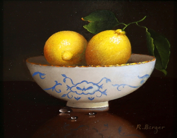 Ronald Berger — Lemons on Porcelain Bowl Commission (view 9)