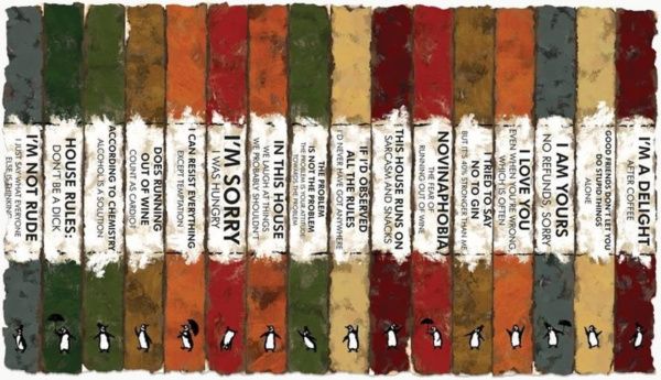 Hue Folk — Life's A Bookcase - Antique Paper Deluxe (unframed)