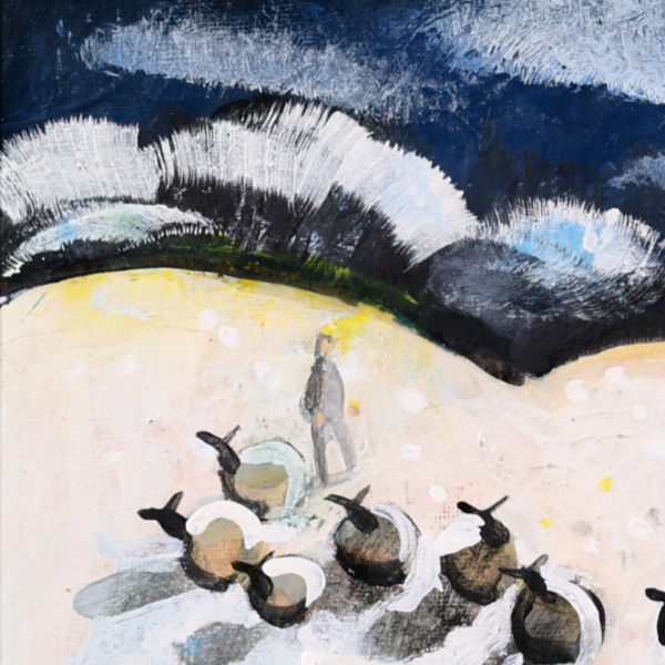 David Alderman — Winter Crowd, Frozen Pond (view 12)