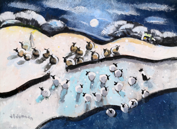David Alderman — Winter Crowd, Frozen Pond (view 10)