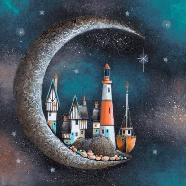 Gary Walton — Harbour Moon (unframed)