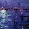Andrew Grant Kurtis — Moonlight Sparkle Across The River Thames (view 12)