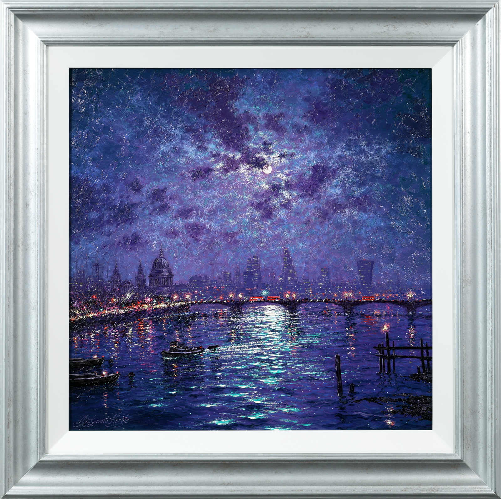 Moonlight Sparkle Across The River Thames
