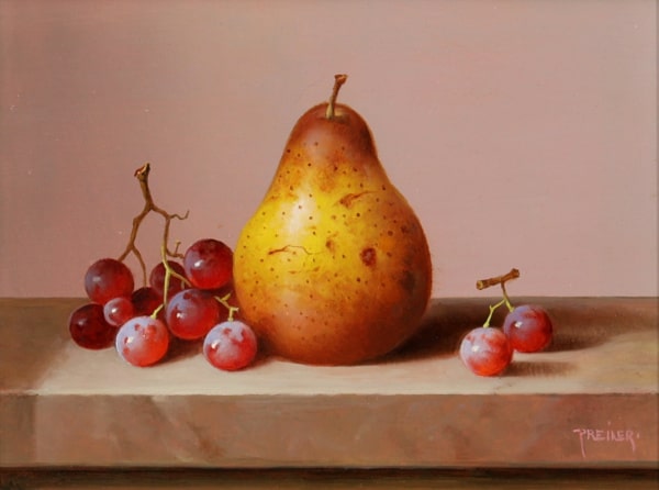 Zoltan Preiner — Pear With Grapes (view 2)