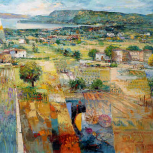 Mediterranean Countryside by Mario Malfer, oil on canvas, thumbnail image