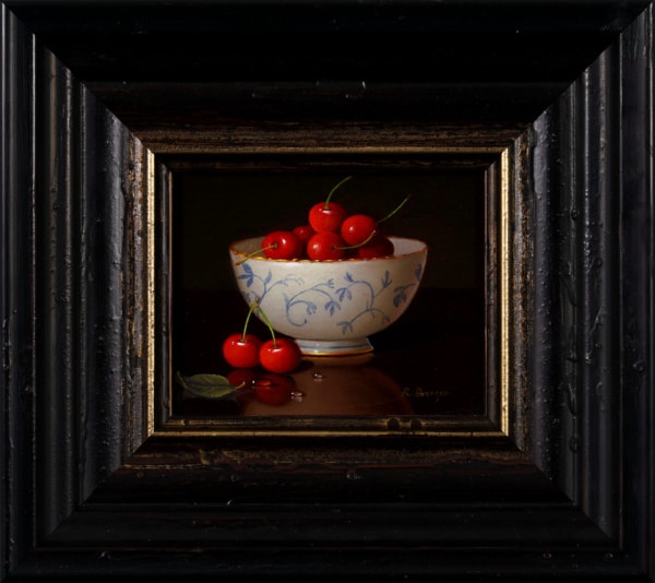 Cherries & Porcelain Bowl by Ronald Berger