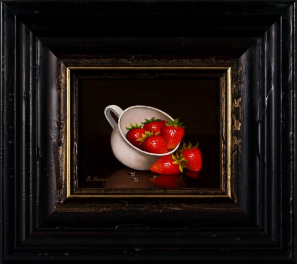 Strawberries In Porcelain Cup by Ronald Berger