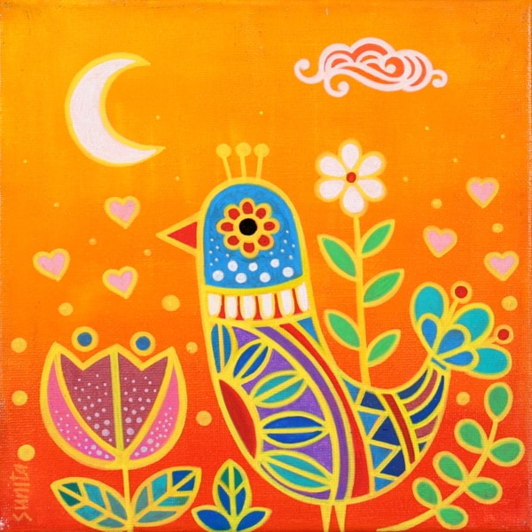 Sunita Khedekar — Moonlit Garden Bird (view 2)