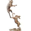 Dean Kendrick – Medium Hares Boxing (1285) – sculpture