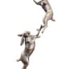 Dean Kendrick – Small Hares Boxing (1287) – sculpture