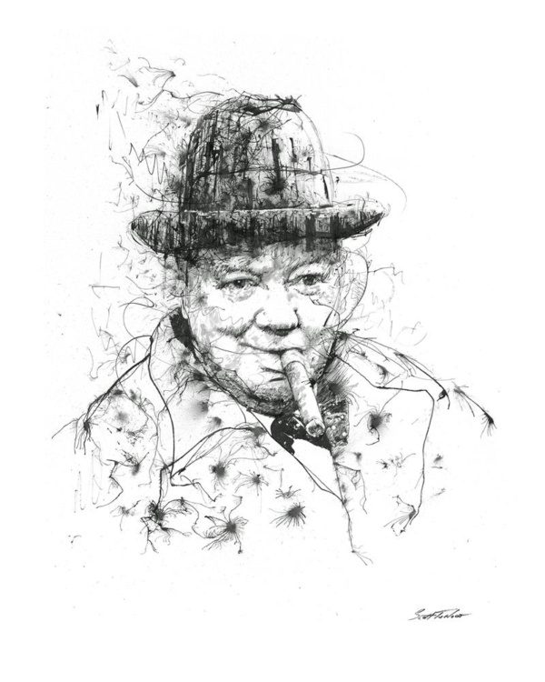 Scott Tetlow — Churchill - Miniature (mounted)
